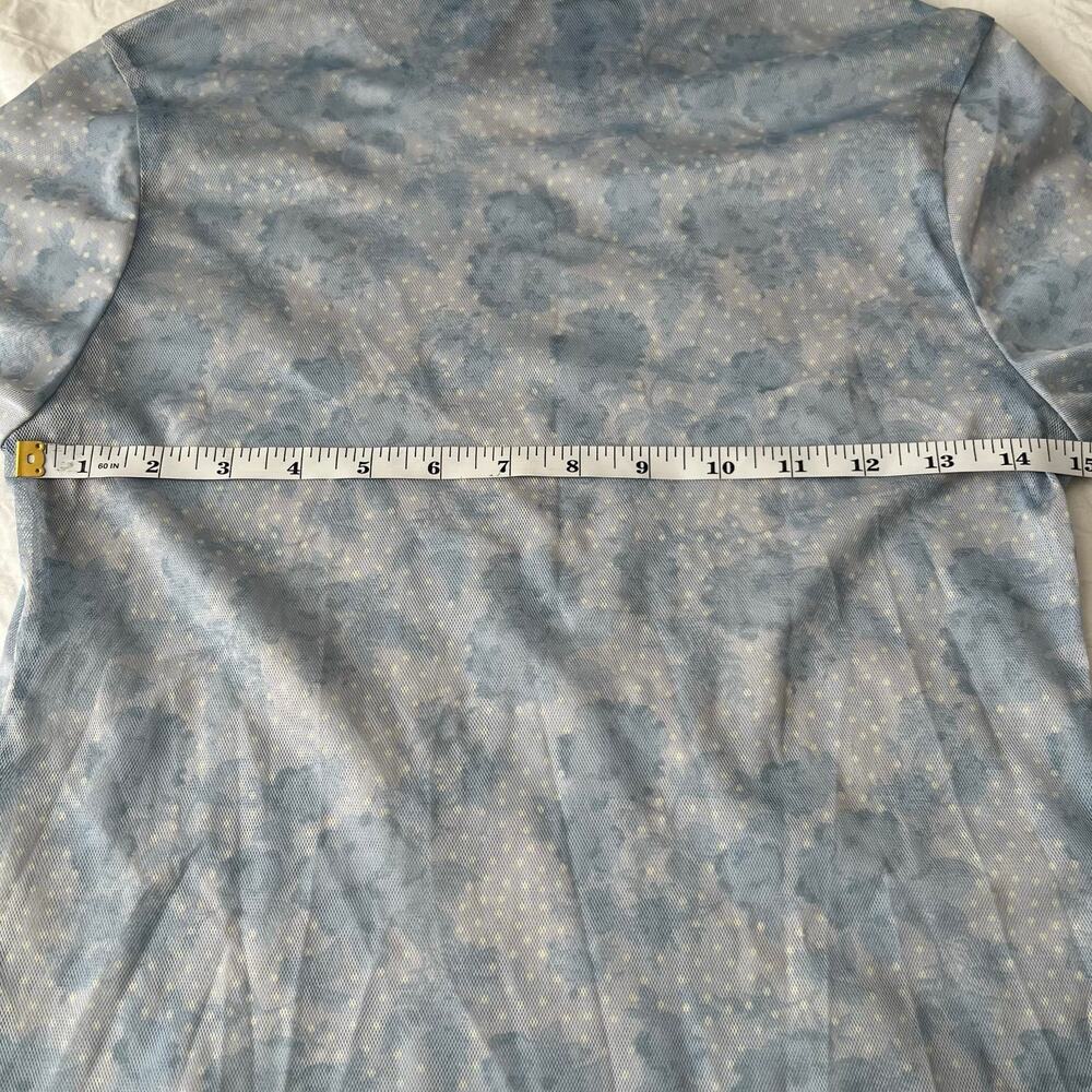 Free People Intimately Sheer Mesh Printed Baby Tee In Sky Combo Size L - Picture 7 of 8